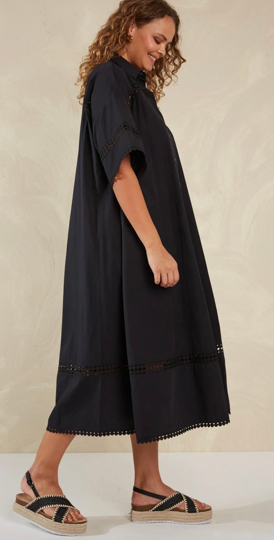 Adelfia Shirt Dress ~ Domino