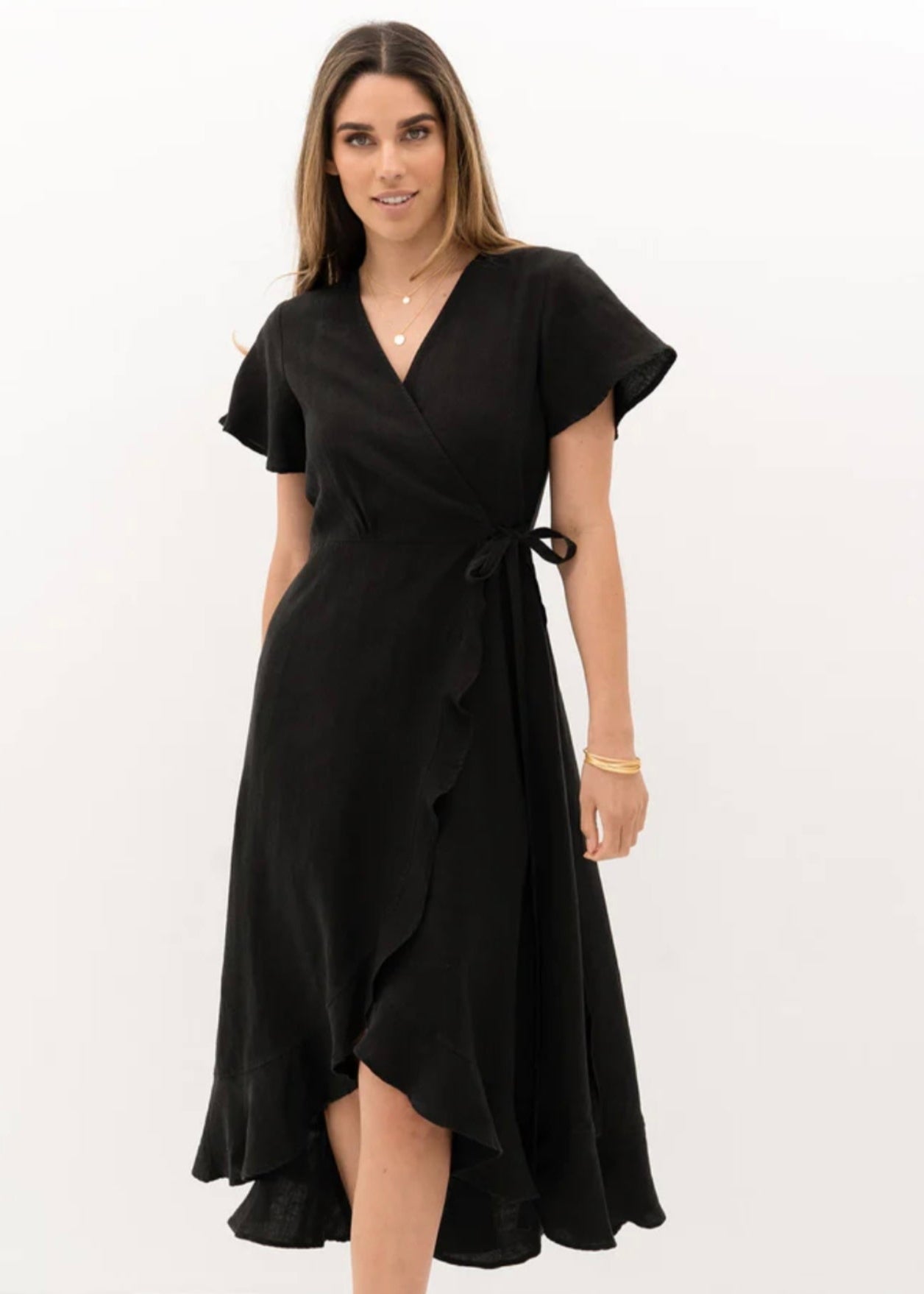Kai Wrap Dress ~ Black