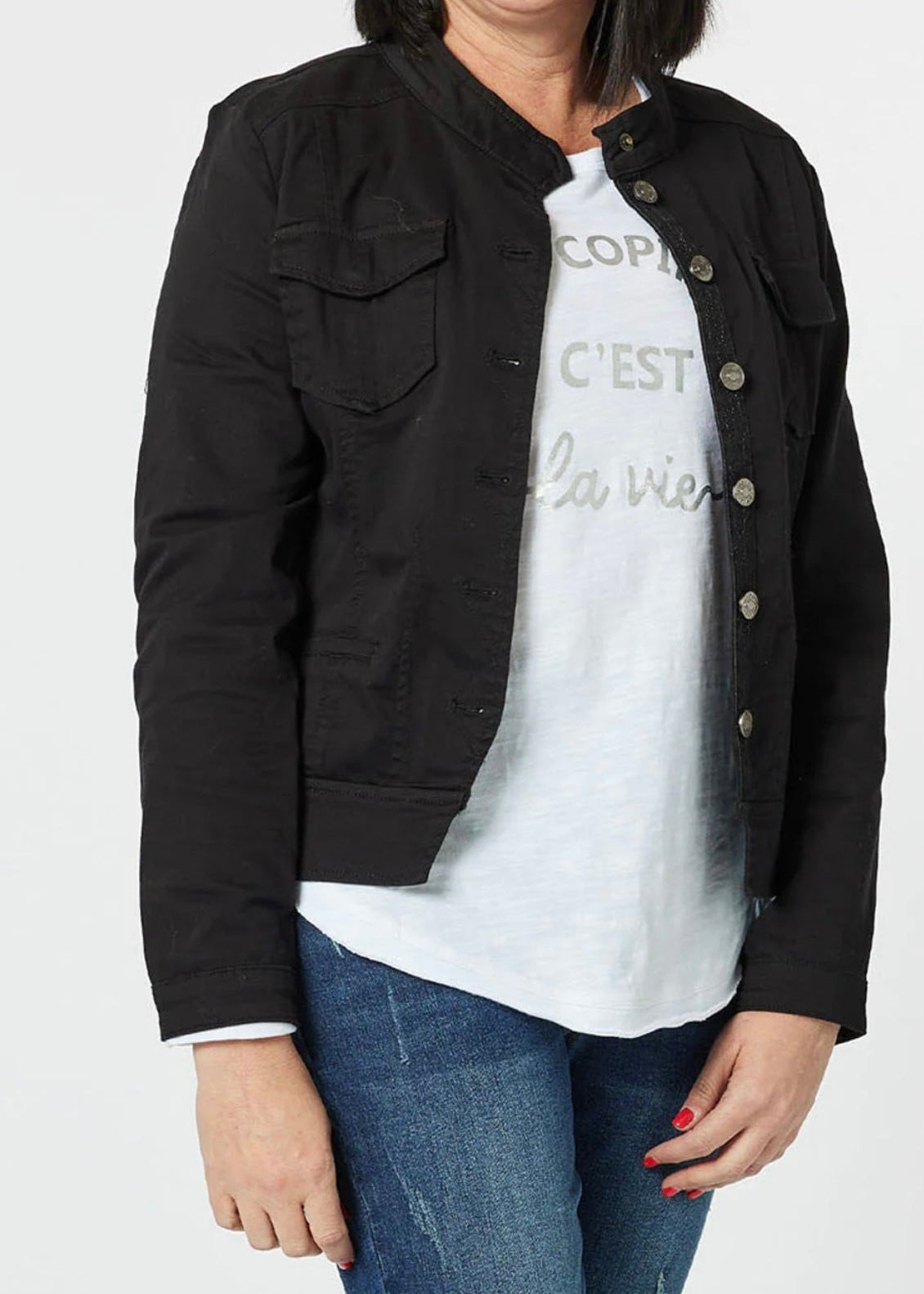 Maggie Denim Jacket ~ Black