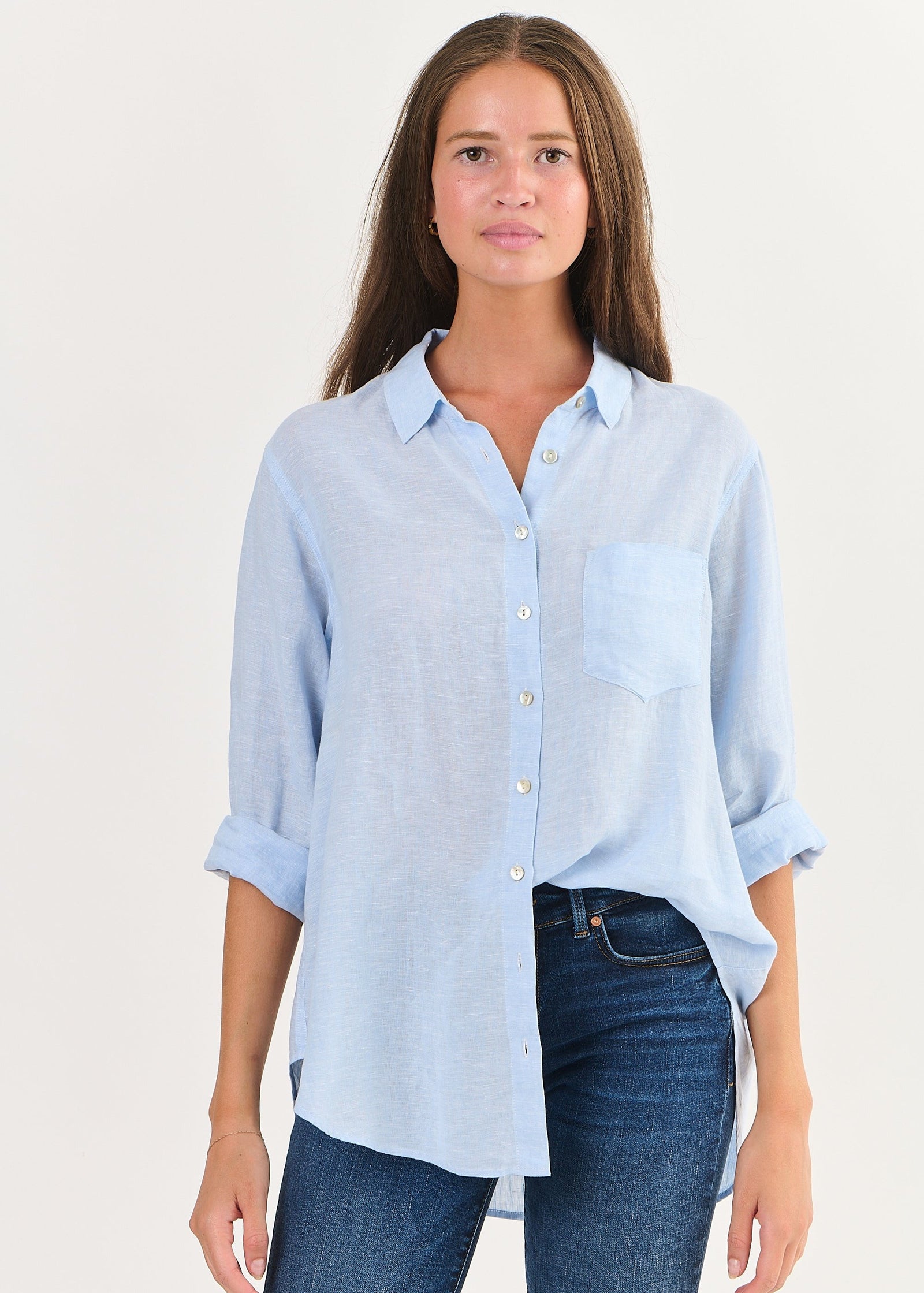 Boyfriend Linen Shirt ~ Ciel