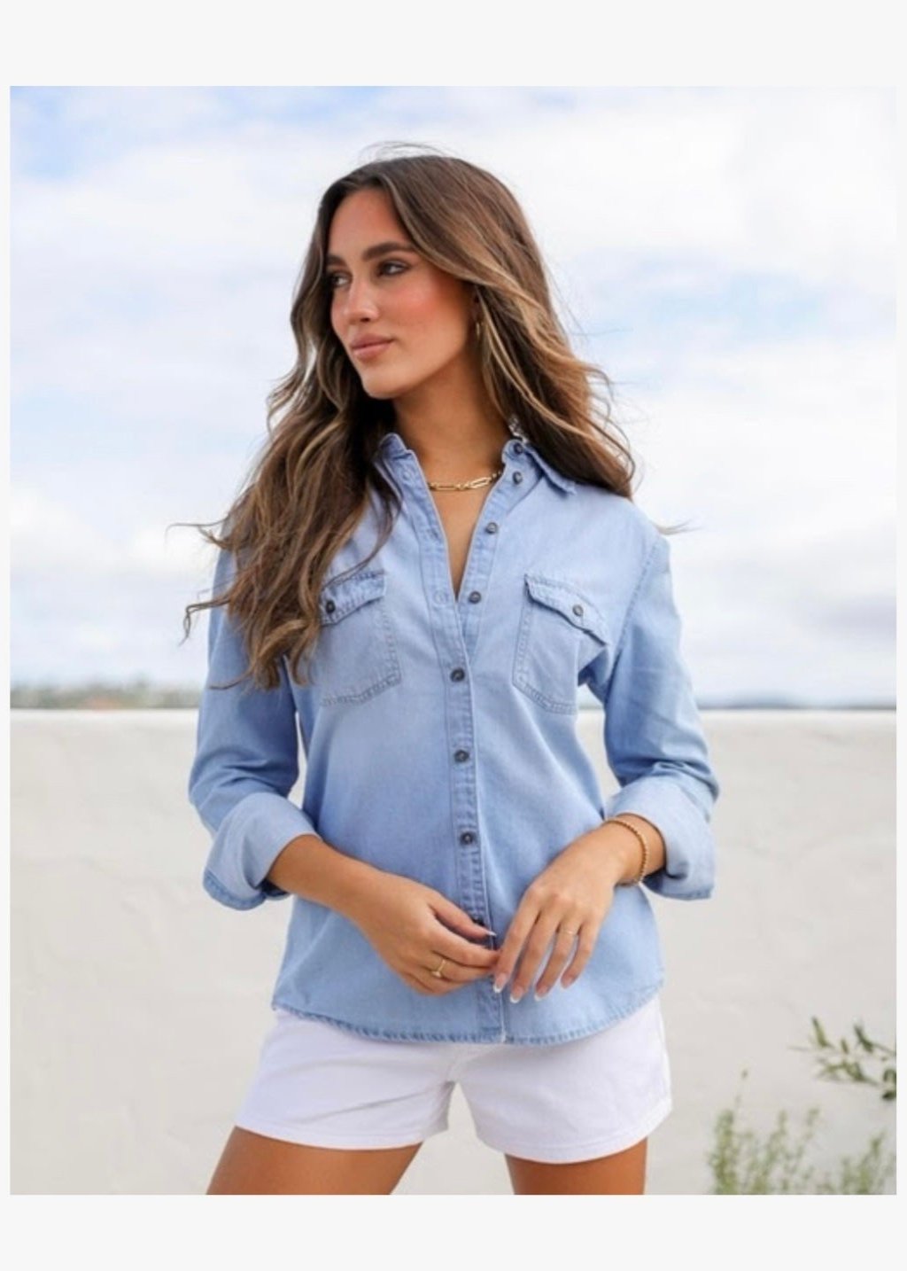 Chambray Shirt ~ Light Blue Wash