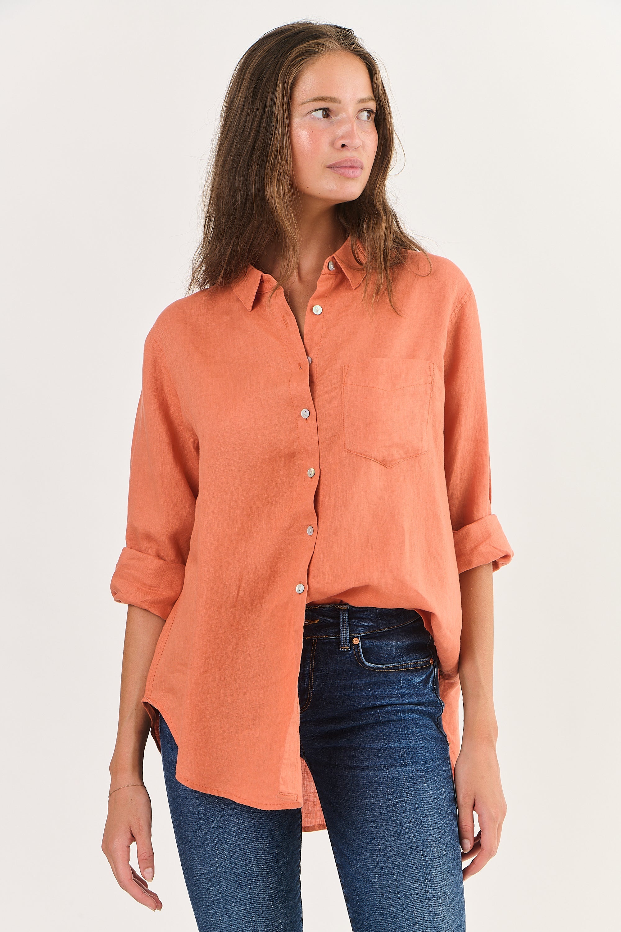 Boyfriend Linen Shirt ~ Cannelle