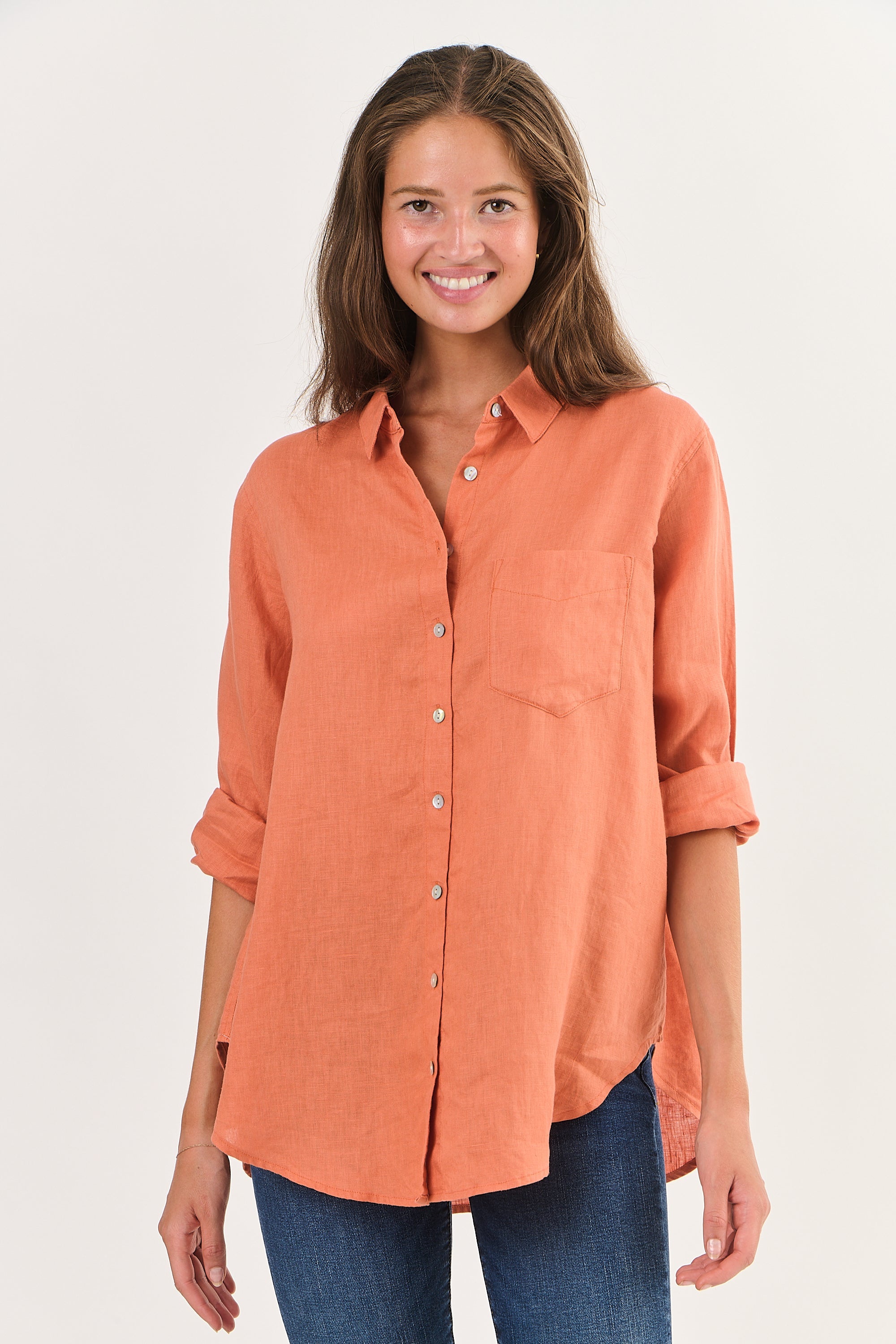 Boyfriend Linen Shirt ~ Cannelle