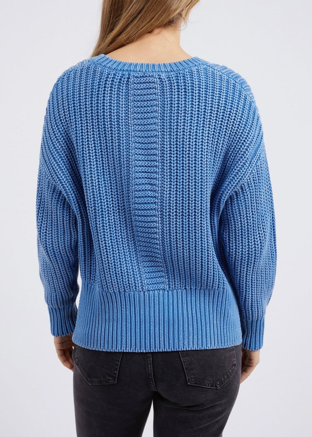 Winnie Knit Crew ~ Duke Blue