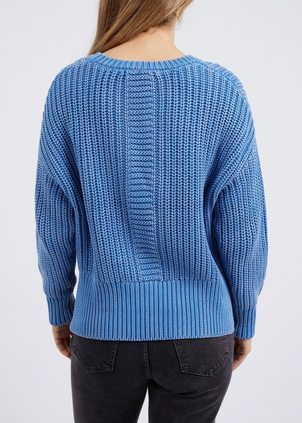 Winnie Knit Crew ~ Duke Blue