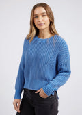 Winnie Knit Crew ~ Duke Blue