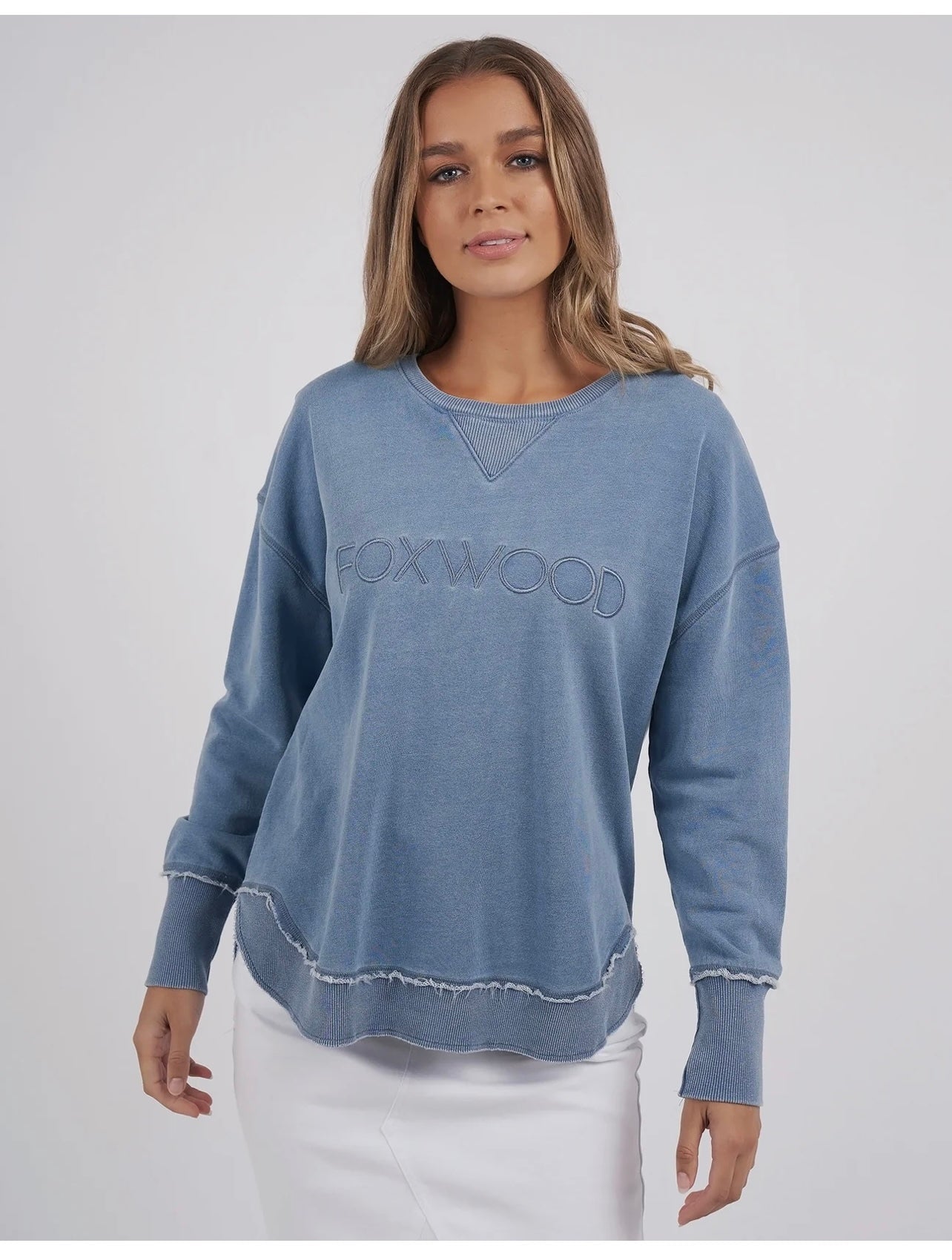 Simplified Crew ~ Washed Blue