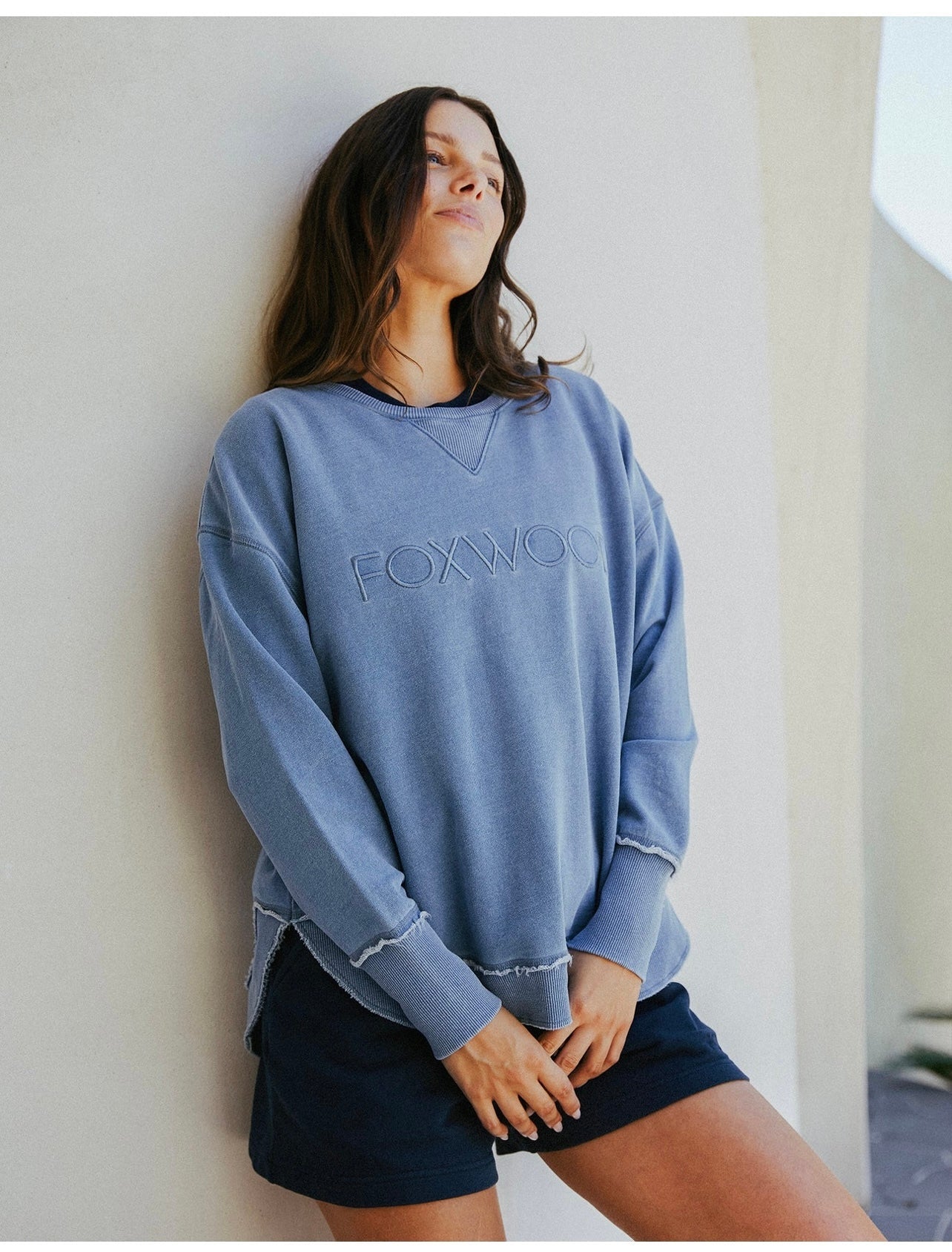 Simplified Crew ~ Washed Blue