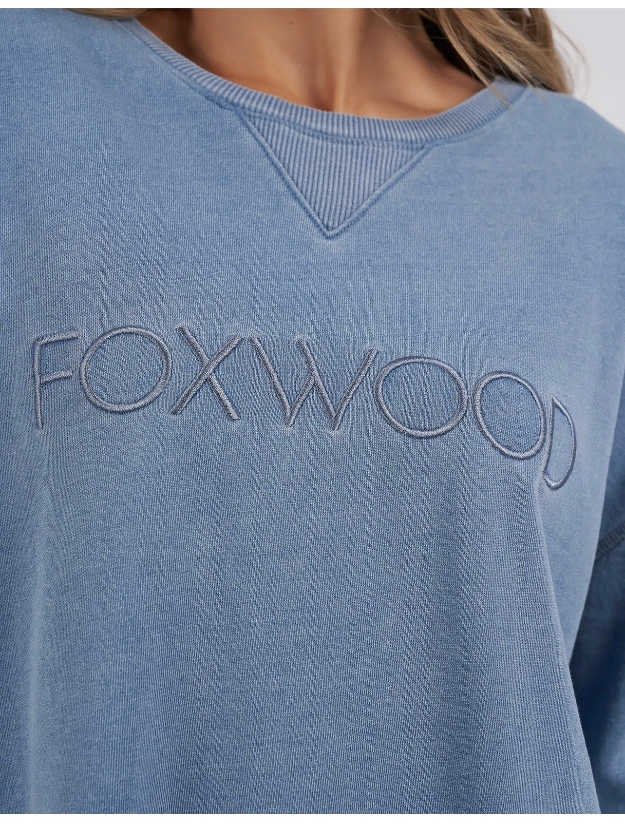 Simplified Crew ~ Washed Blue