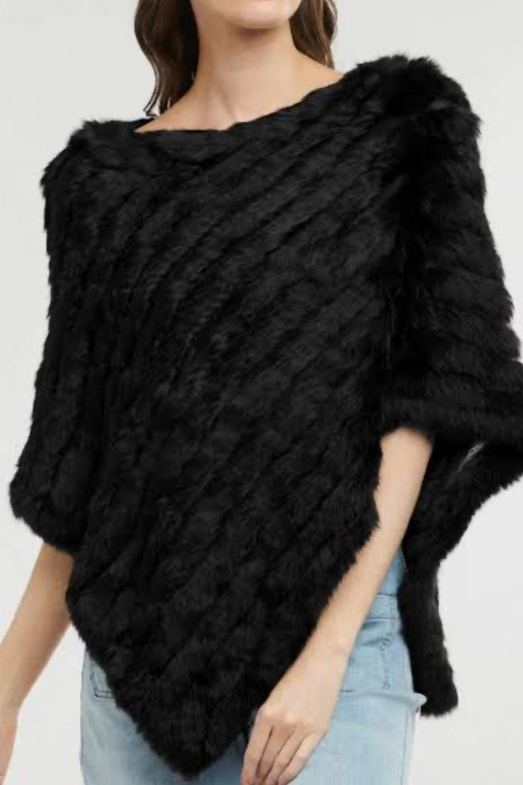 Fur Poncho ~ Black