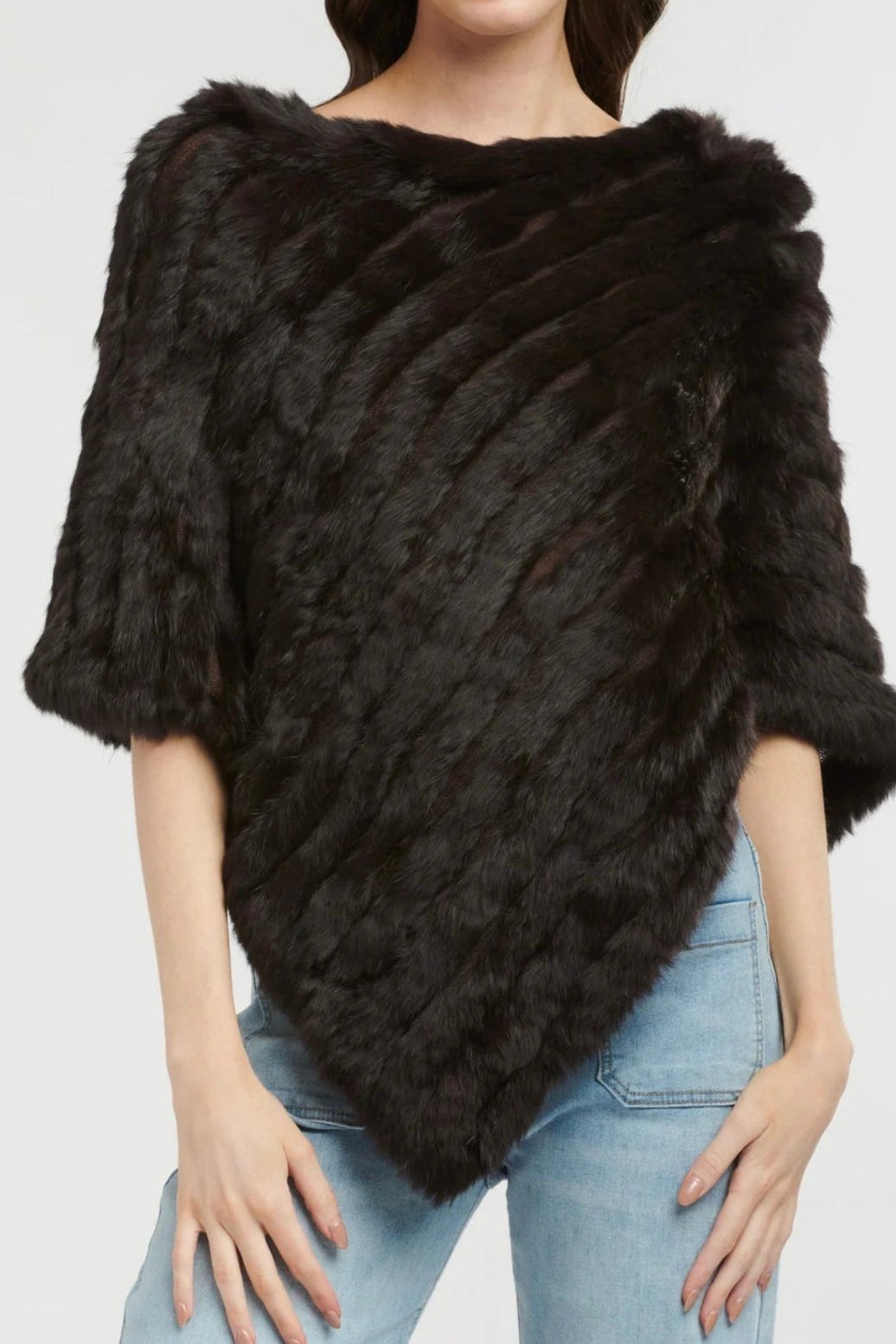 Fur Poncho ~ Black