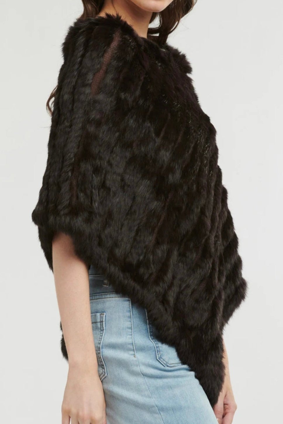 Fur Poncho ~ Black