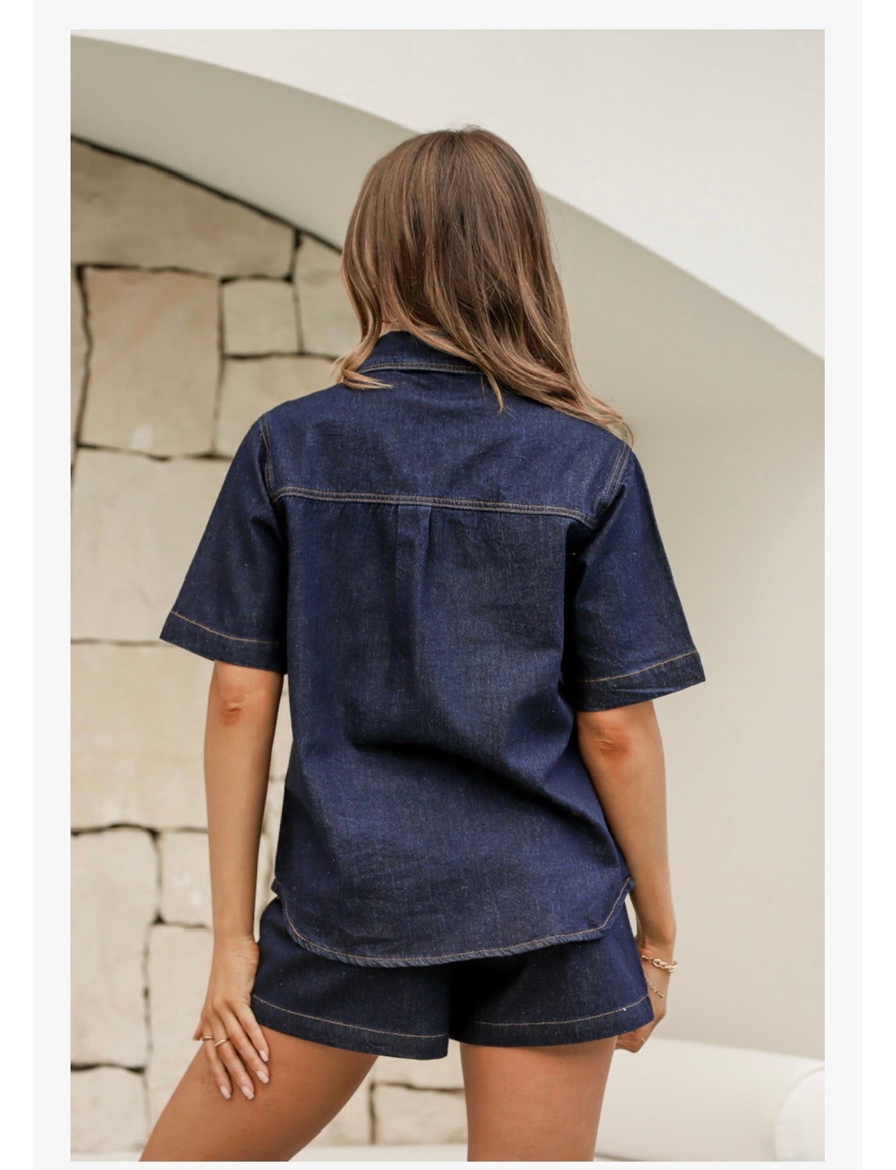 Hazel Short Set ~ Dk Denim