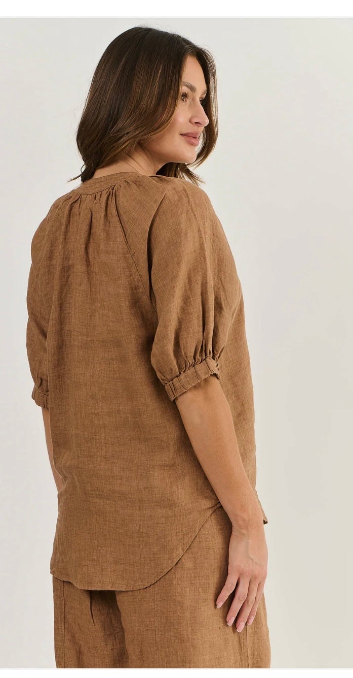 Gathered Top ~ Gingerbread