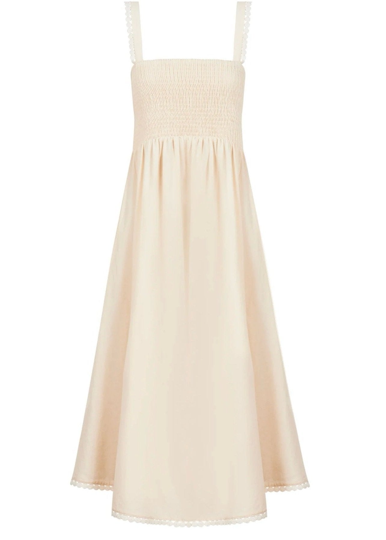 Adelfia Shirred Dress ~ Cannoli