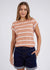 Manly Stripe Tee ~ Clay