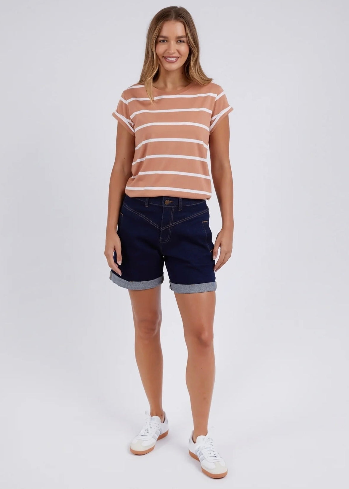 Manly Stripe Tee ~ Clay