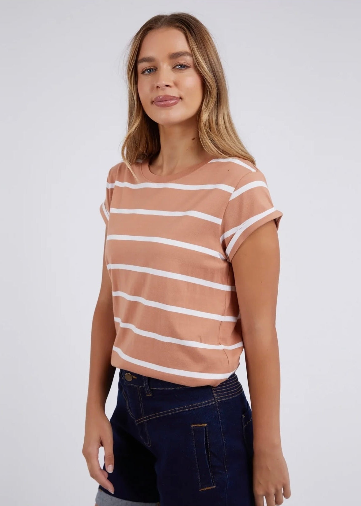 Manly Stripe Tee ~ Clay