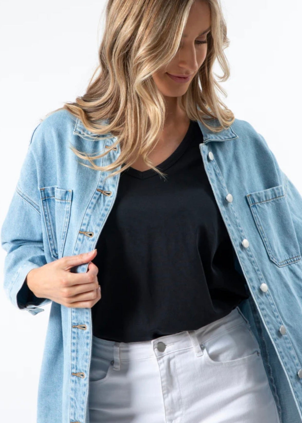 Zippy Shirt ~ Light Wash