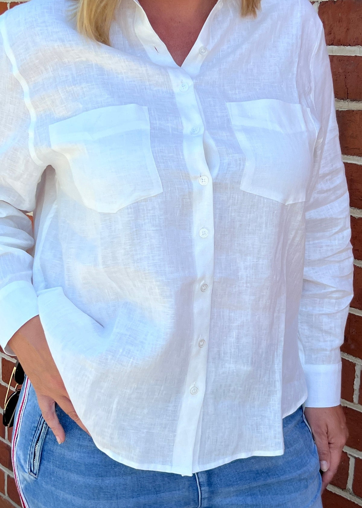 Boyfriend Linen Shirt ~ White