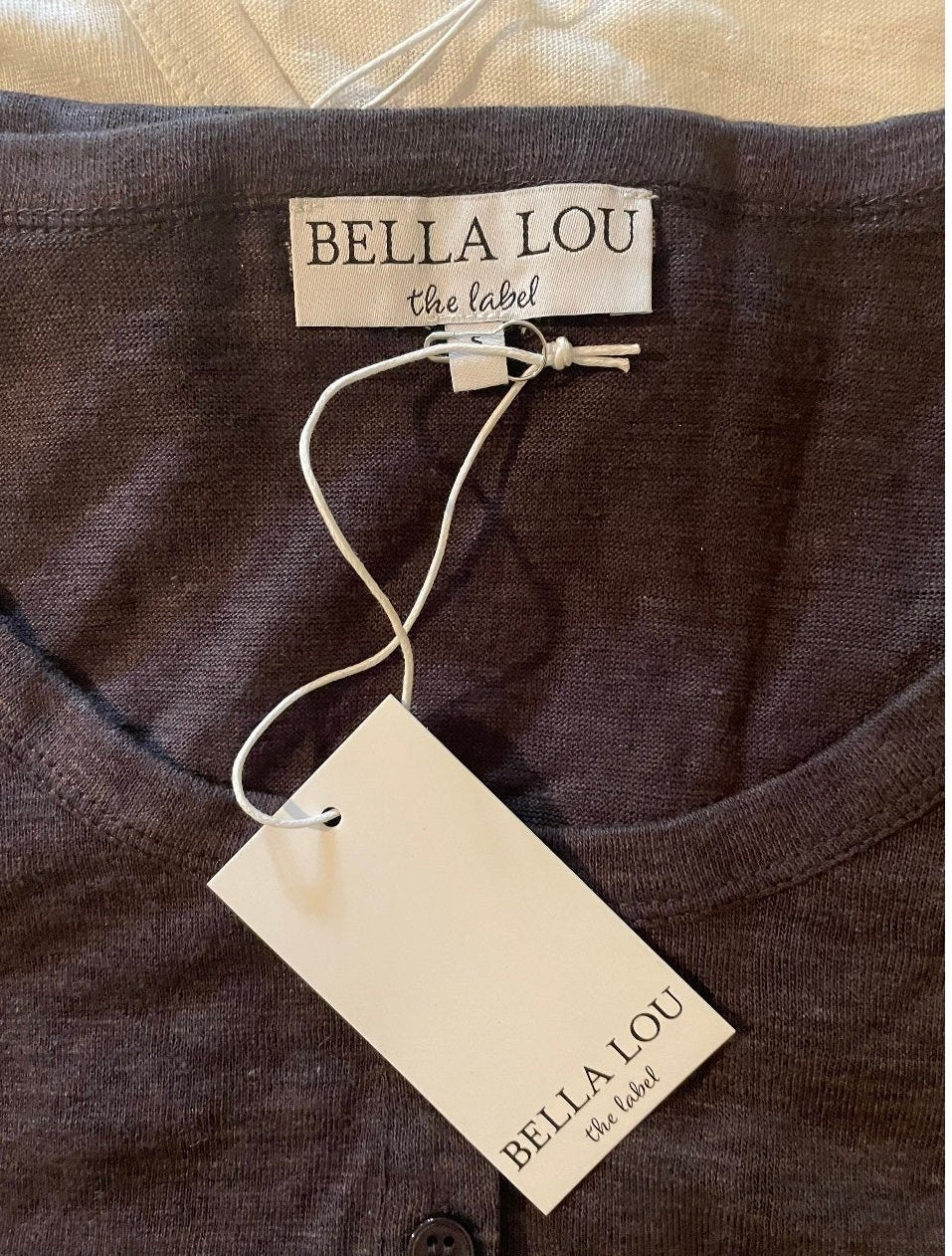 Grandpa Linen Top ~ Charcoal