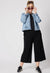 Collarless Denim Jacket ~ Denim