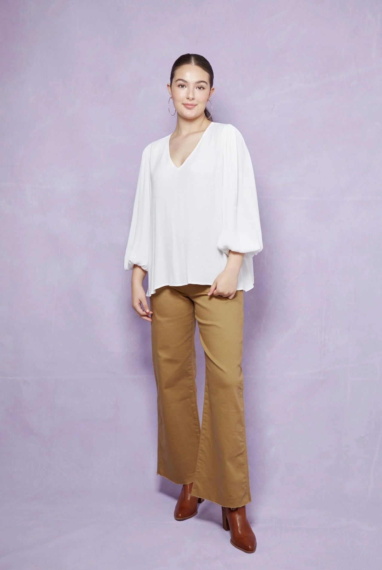 Coppola V Blouse ~ Dove